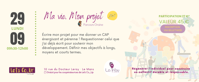 Ma vie, mon projet 29 09
